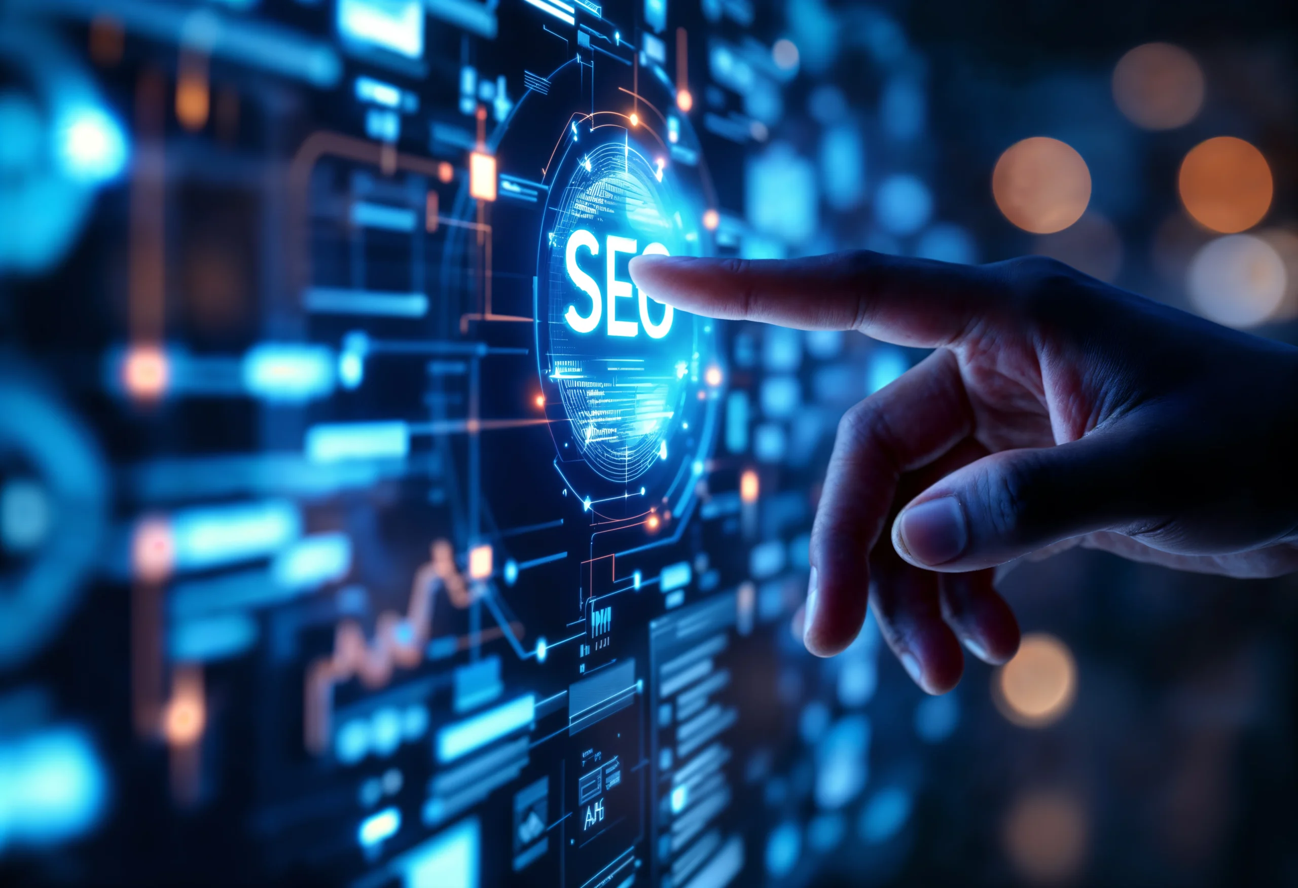 Digital interface representing the intersection of Industrial SEO and Answer Engine Optimization (AEO).