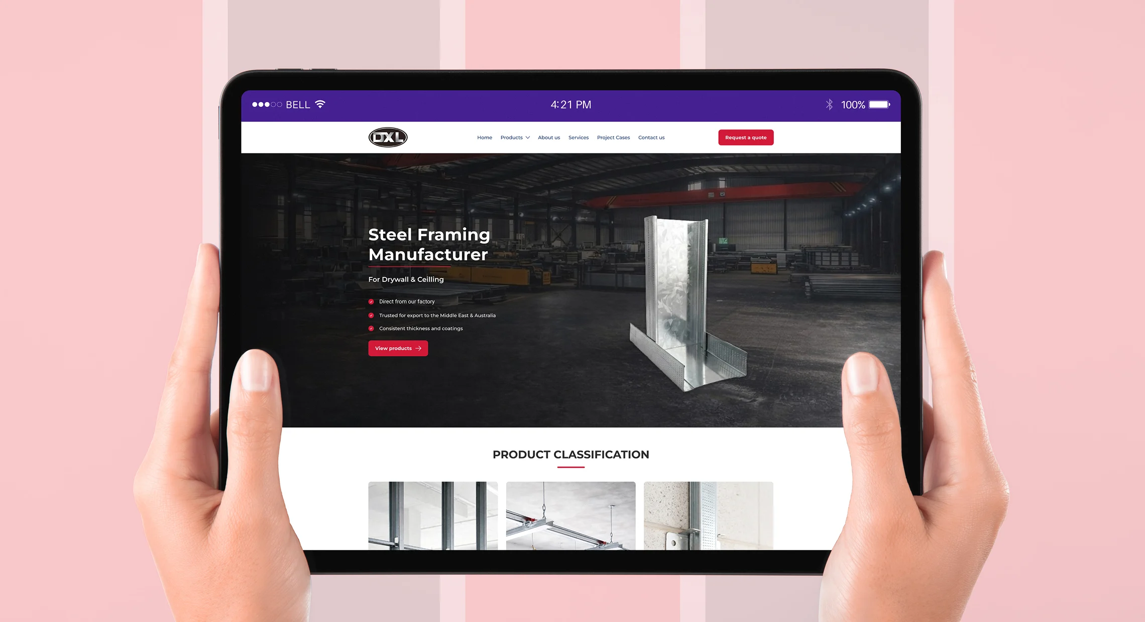 manufacturing website ux/ui design case study
