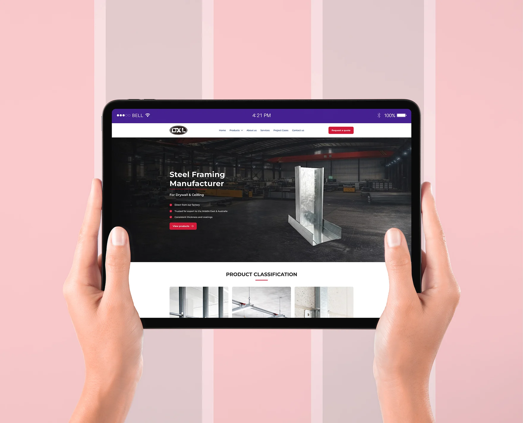 manufacturing website ux/ui design case study